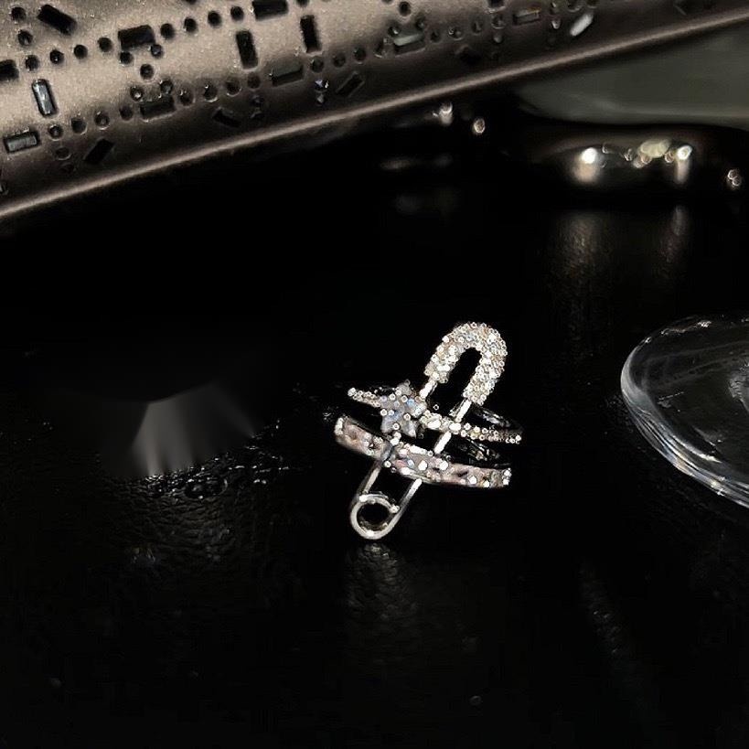 Nhẫn Hở Đính Kim Cương Phong Cách Hàn Quốc Chất Lượng Cao Cá Tính Dễ Phối Đồ Cho Nữ