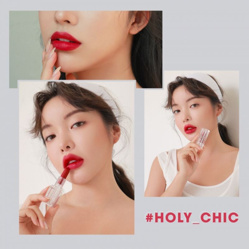 Son Thỏi Lì 3CE Soft Matte Lipstick vỏ trong suốt 3.5g ( Chính hãng ) new date