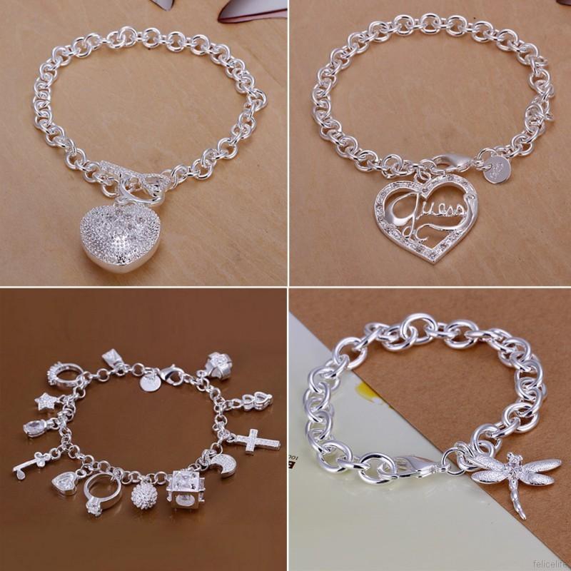 Lắc bạc tươi trẻ họa tiết đa dạng trẻ trung