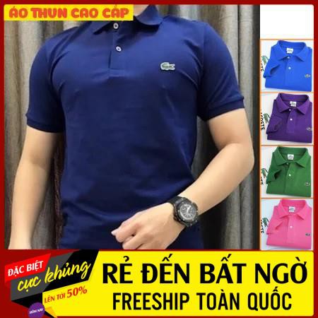 Áo thun nam có cổ mã Lacos cao cấp mới nhất 2021, tông màu xanh lịch lãm | BigBuy360 - bigbuy360.vn