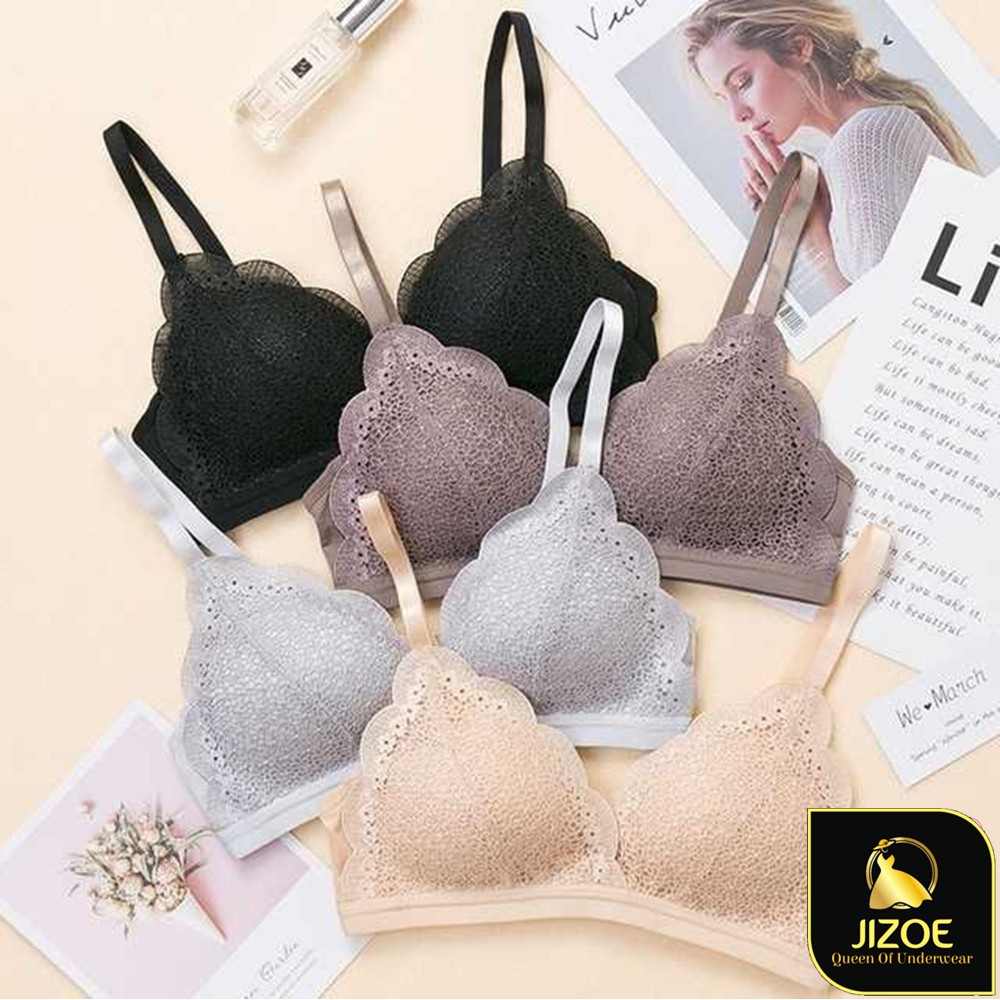 Áo ngực nữ không gọng ren hoa baby cao cấp JIZOE ALT07