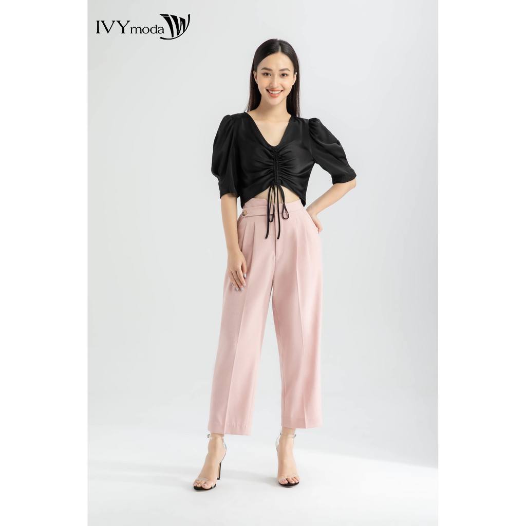 Quần Baggy cạp chéo nữ IVY moda MS 22B8570