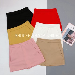 Chân váy dáng A, Chân váy Umi có lót quần khóa sườn CV253 - NhiNhi Shop