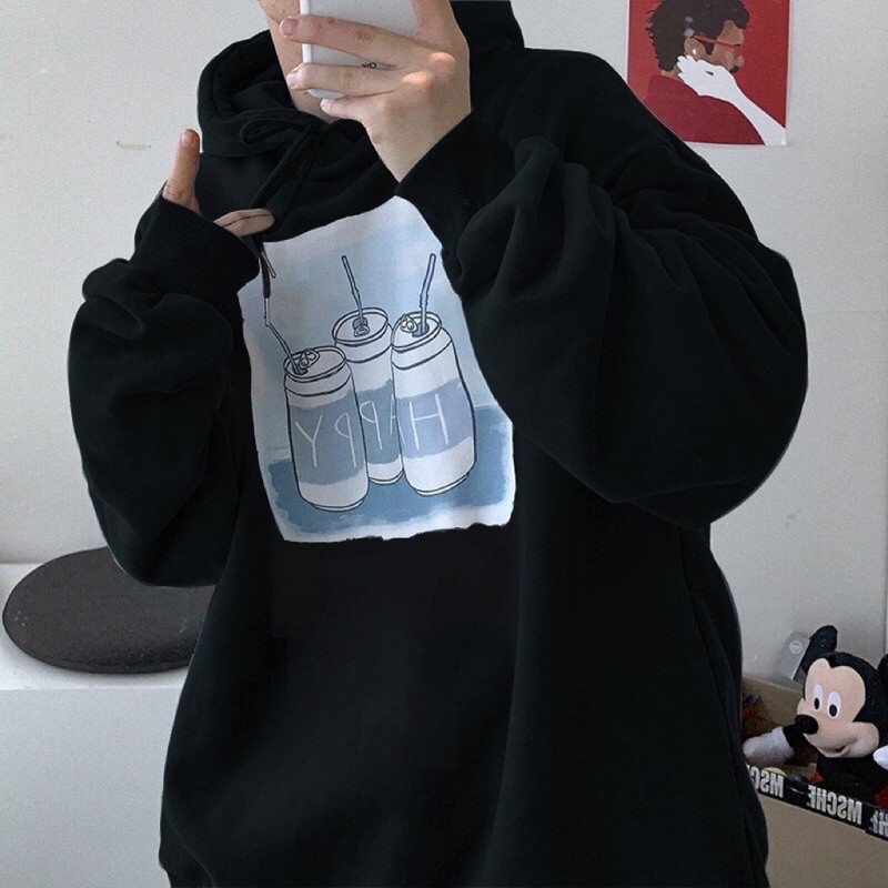 [RẺ VÔ ĐỊCH] Áo Hoodie nỉ Happy in lon nhiều màu | BigBuy360 - bigbuy360.vn