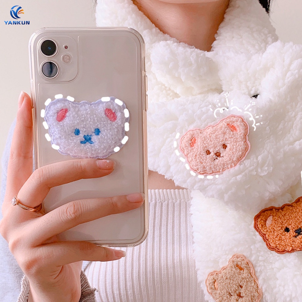 Set 5 Miếng Dán Trang Trí Thủ Công Hình Chú Gấu Trúc Bằng Vải Dệt Tay Xinh Xắn