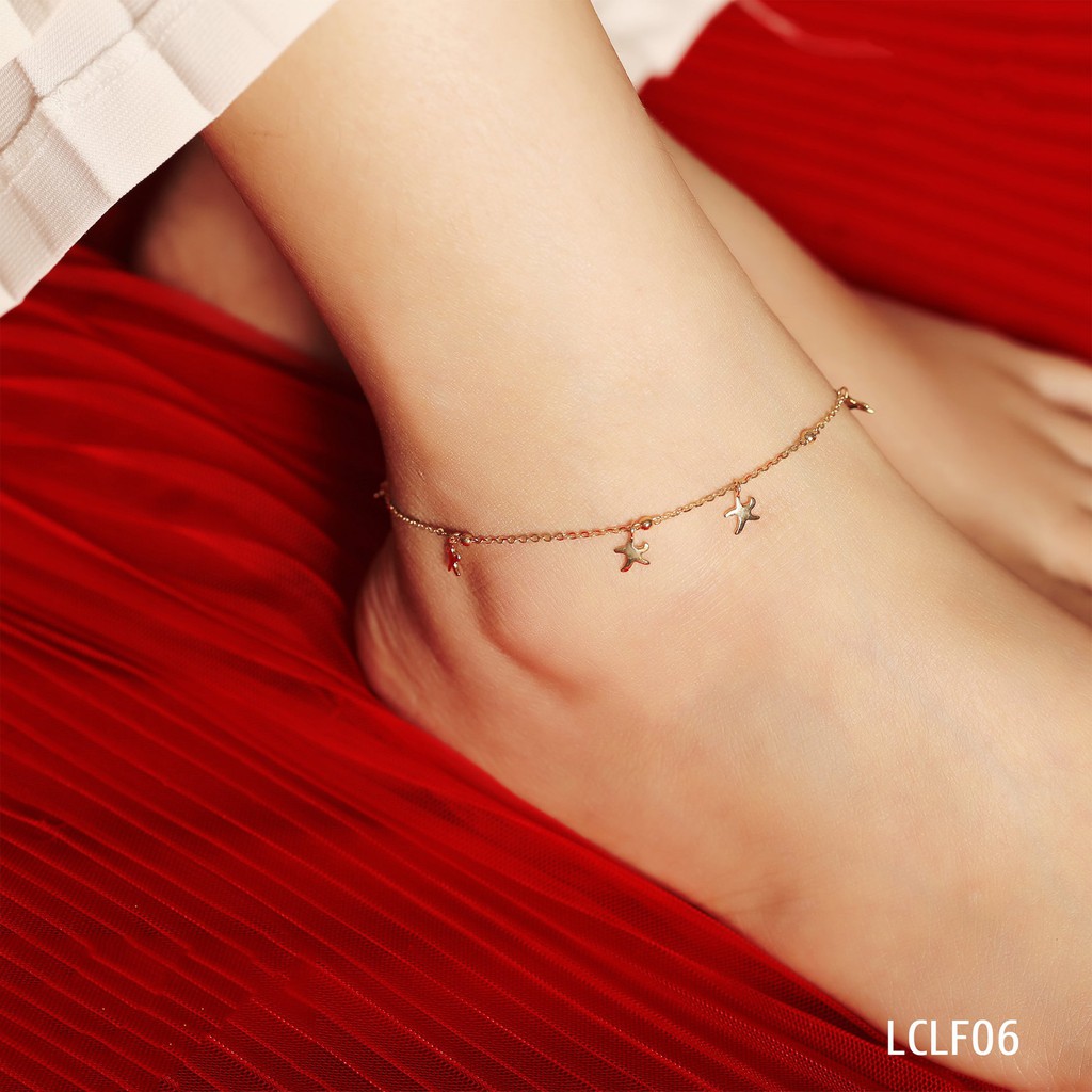Lắc chân vàng 14k LCLF06 Huy Thanh Jewelry