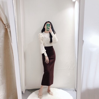 Ảnh Thật - Chân váy len basic