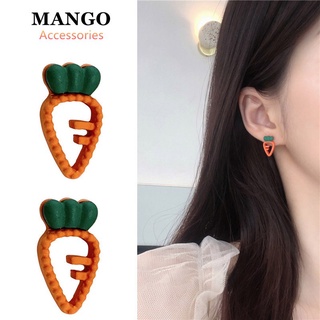 [Silver Needle] Korean fashion accessories cute cartoon carrot earrings T1242