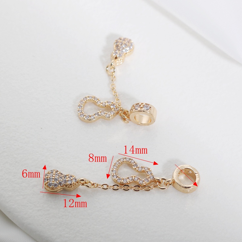 Bộ Hai Dây Thắt Lưng Hai Mặt Đá Zircon Màu Vàng Đồng 14k