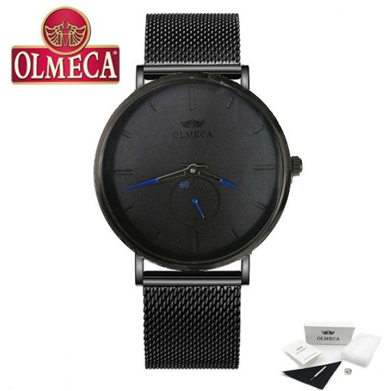 Đồng hồ Olmeca nam Japan 901 (full đen kim xanh)