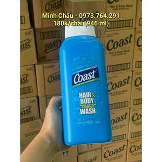 Sữa tắm gội cho nam Coast Hair & Body Wash Classic Scent 946ml