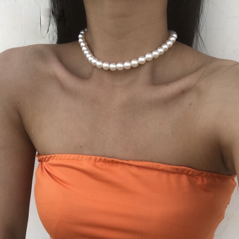 Vòng Cổ Choker Đính Ngọc Trai Giả Nhiều Kích Cỡ Thanh Lịch Cho Nữ
