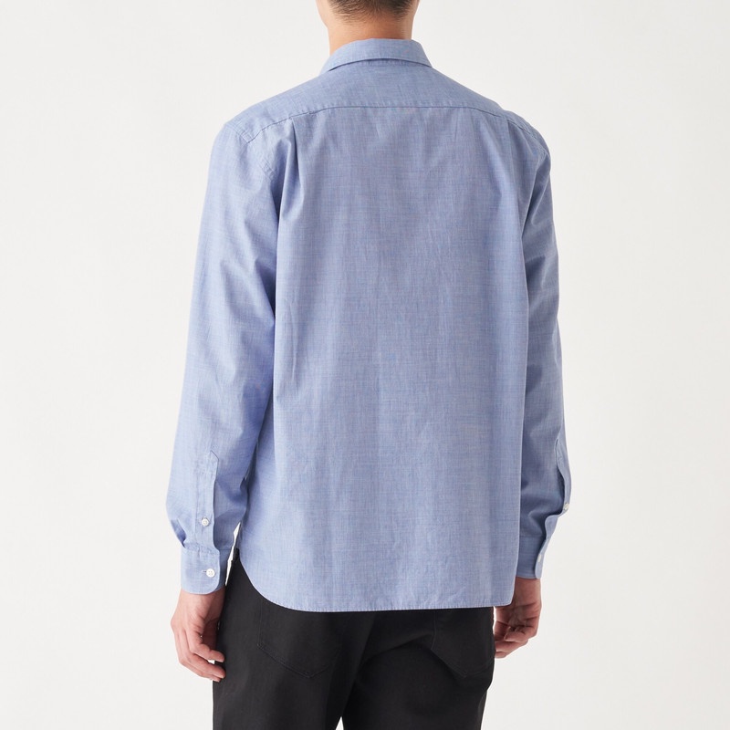 Muji Áo Sơ Mi Cotton Washed
