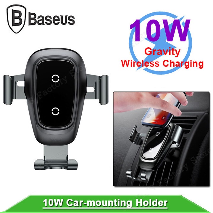 Giá đỡ điện thoại kiêm sạc không dây Baseus WXYL-B0A 10W  - Chất liệu: Hợp kim nhôm + Nhựa ABS