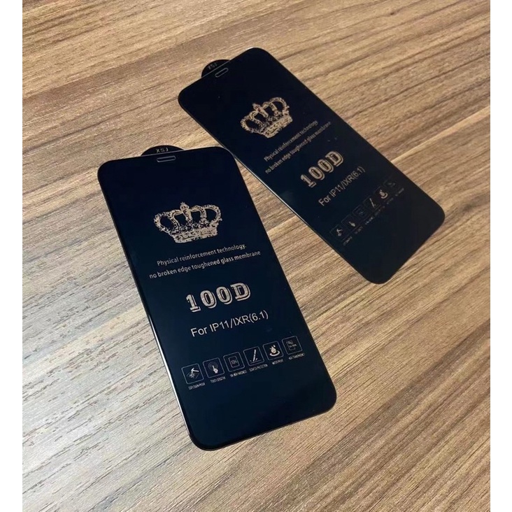 (SIÊU RẺ) Kính cường lực iphone 100D dày dặn full màn kèm giấy lau 6/6s/7/7plus/8/8plus/plus/x/xr/xs/11/12/pro/max