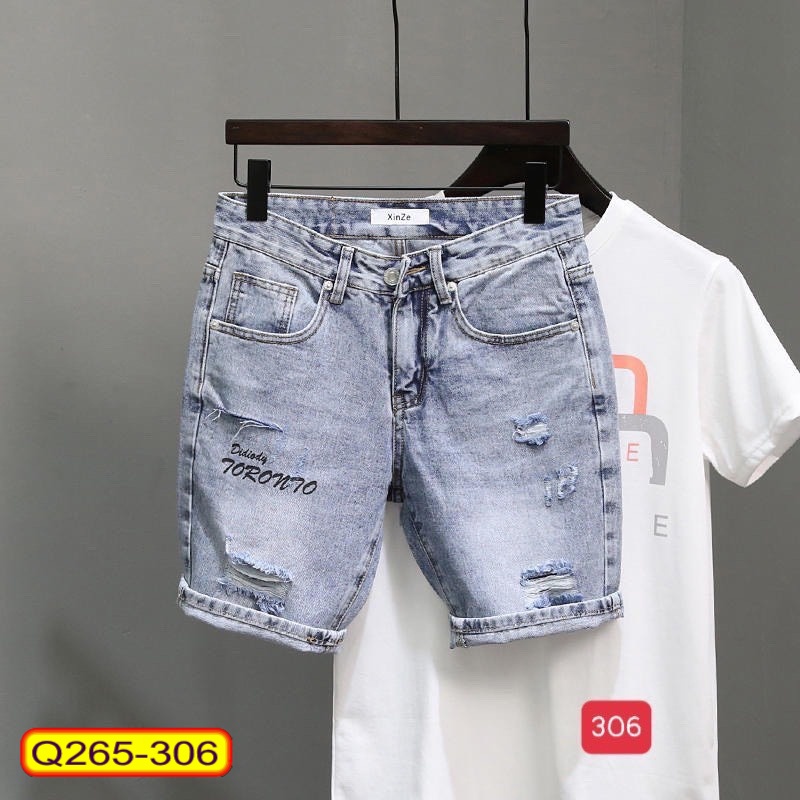 Quần Short Jeans Nam Chất Liệu Co Dãn Cao Cấp Thời Trang Trẻ Trung Cực Hot - Hazo