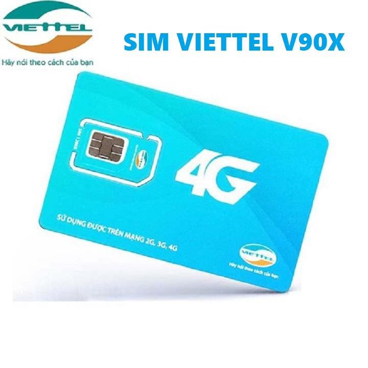 Siêu Sim Khủng Sim 4G Viettel V90X thay thế gói v90 Mỗi tháng có (30Gb + Miễn phí gọi nội mạng + 20 phút gọi ngoại mạng)