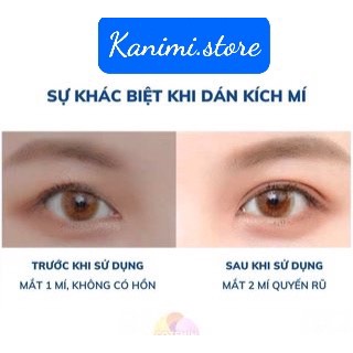 Kích mí tàng hình chống nước tạo hai mí không lộ sẵn keo nhiều lựa chọn 40 miếng Kanimi