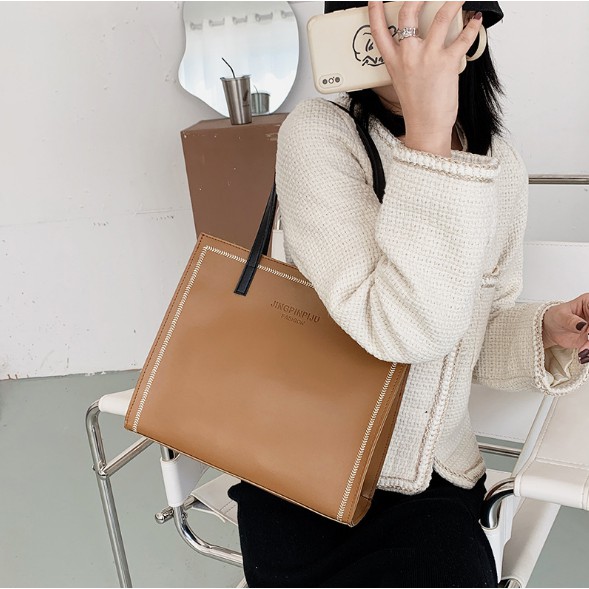 Túi xách nữ đeo vai Hàn Quốc phong cách vintage size lớn BAGROOM da PU mềm cao cấp | BigBuy360 - bigbuy360.vn