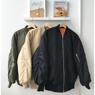 A302 Áo khoác bomber (chỉ còn loại tay không dúm, không trần bông) giá 270k