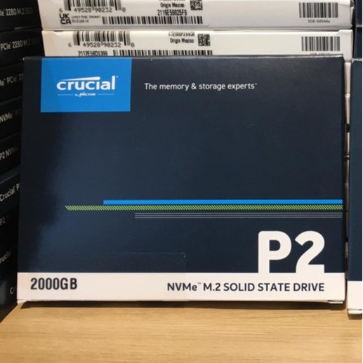 Ổ cứng SSD Crucial P2 NVMe 2280 M2 PCIe 500Gb/ 2Tb