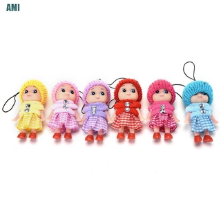 [D] 1 Pcs Soft Baby Dolls Interactive Mini Doll Phone Hanging Kids Children Toys 8cm (ghg)
