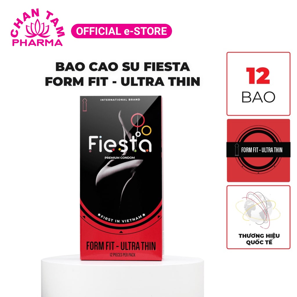 Bao cao su ôm sát siêu mỏng Fiesta Form Fit Ultra Thin – hộp 12 cái