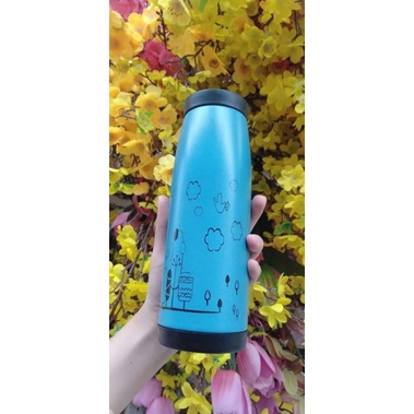 Bình giữ nhiệt nhập khẩu Hàn Quốc, in hình hoạ tiết trẻ trung, dung tích 500ml, giữ nhiệt lên đến 24 giờ