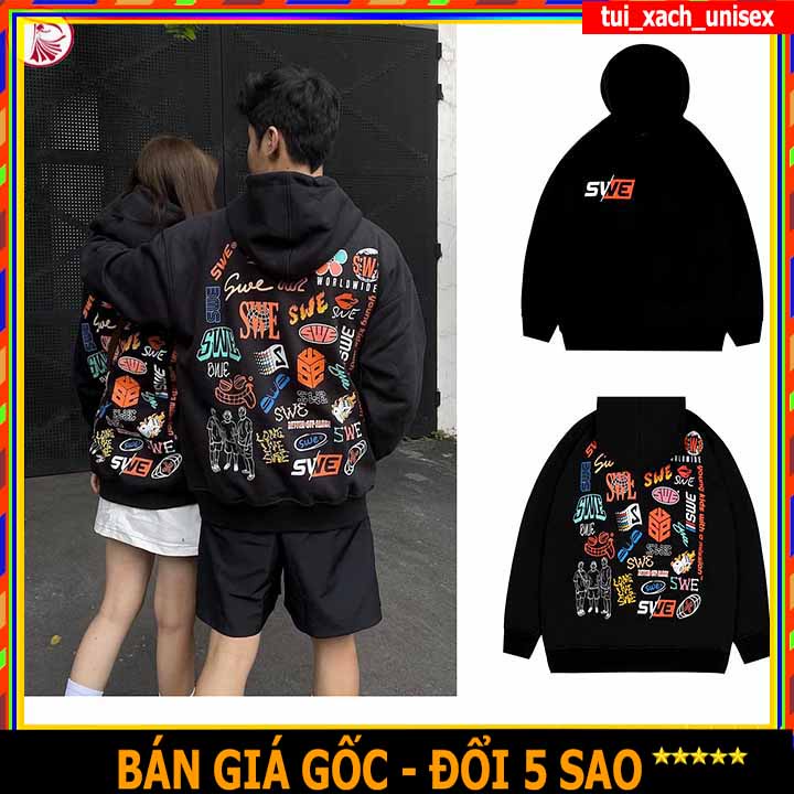 ❤️ GIÁ SỈ ❤️ ÁO CẶP HOODIE - ÁO KHOÁC NỈ NGOẠI PEACE SIÊU HÓT MÀU ĐEN CHỐNG NẮNG TỐT