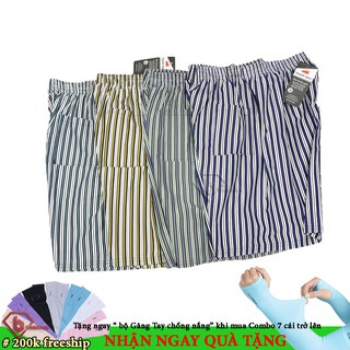 Combo 3 quần đùi Nam mặc nhà, quần đùi nam kẻ sọc