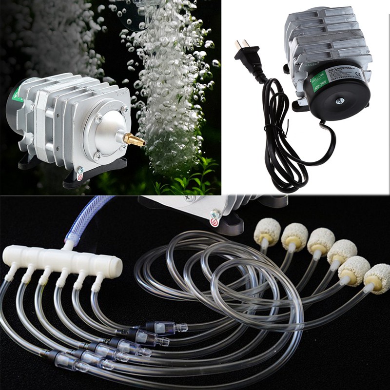 VONL 45L/min 25W Electromagnetic Air Compressor Aquarium Oxygen Pond Air Pump Aerator