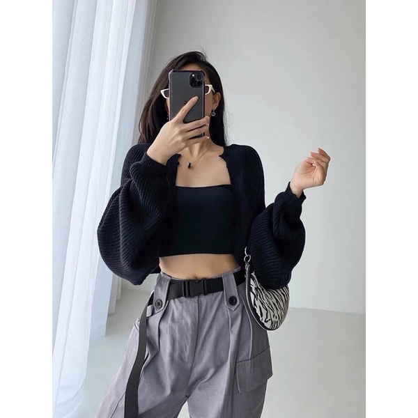 ÁO LEN TAY DÀI HỞ CỔ