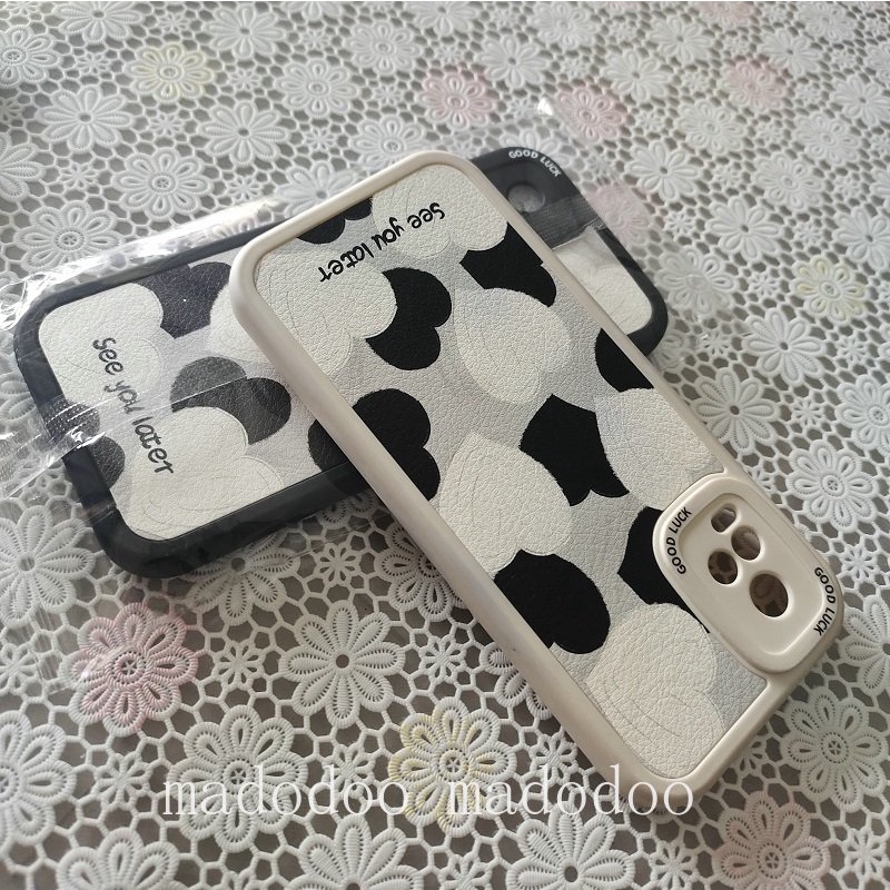 Samsung Galaxy S23 S22 Ultra 5G S21 S20 FE S22+ S20+ Plus A54 A34 A24 A04 A14 A03 Core A20S A71 A73 A53 A52 A52S A03S A02S A10S A12 M12 A50 A50S A30S ins Oval Edge Airbag Shockproof Fine Hole Lens Protection Black White Simple Love Soft Phone Case XPN 11