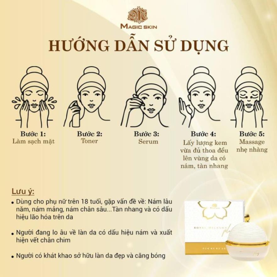 [Chính Hãng] Cao Nám Kem Ngừa Nám Tàn Nhang MagicSkin Royal Melasma Plus (size lớn) | BigBuy360 - bigbuy360.vn