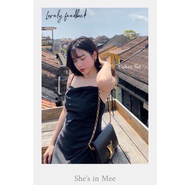 Bông tai nữ MEE, Cuban Drops xích cuban - E6524