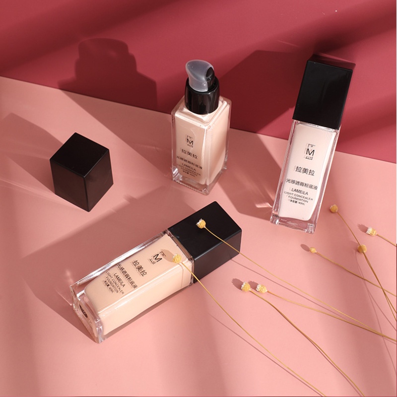 [Hàng mới về] Kem nền dạng lỏng làm tươi sáng làn da kháng nước cấp ẩm Lameila