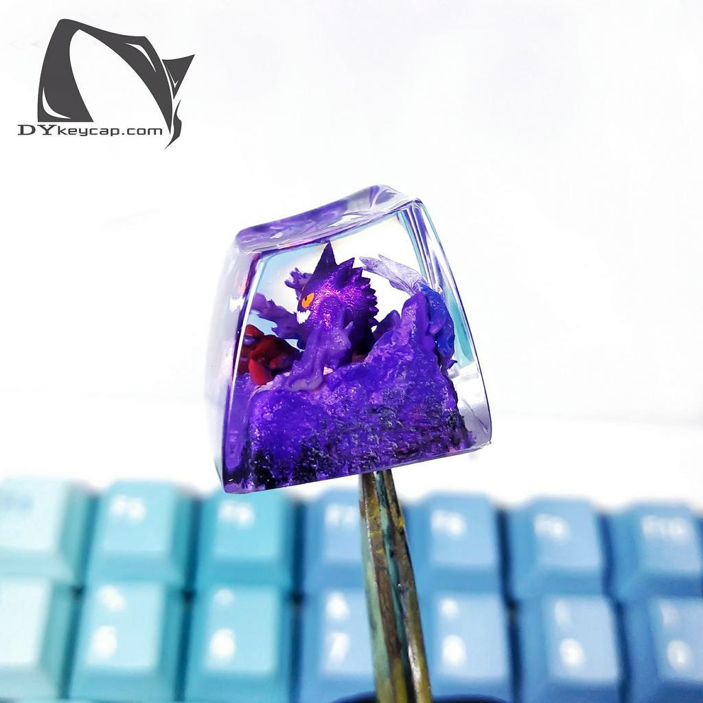 Nút bàn phím Pokemon, nút bàn phím Gengar, Bàn phím nhân vật hoạt hình - Gengar keycap, POKÉMON Artisan Keycap