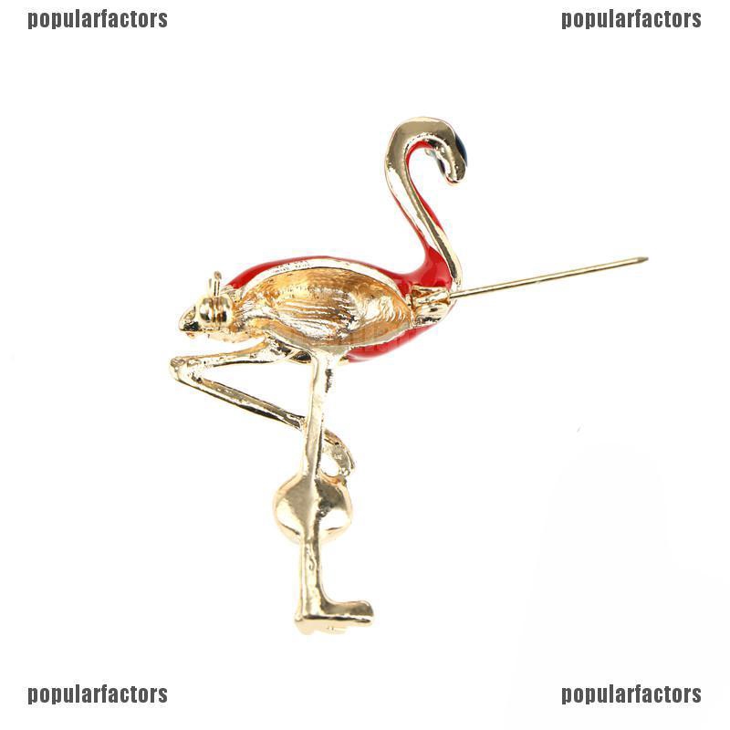 Ghim Cài Áo Hình Chim Hồng Hạc Thời Trang Unisex