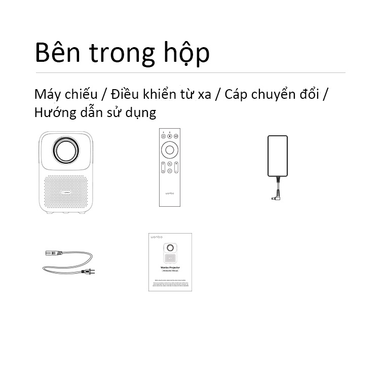 Máy Chiếu Wanbo T4 Full HD - Tự Động Lấy Nét - Bảo Hành Chính Hãng 12 Tháng
