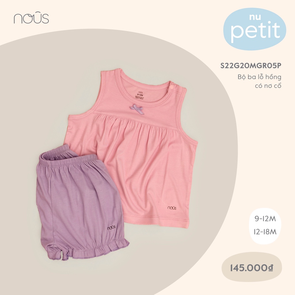 Bộ Quần Áo Trẻ Em Nous Cộc Petit kẻ tím Nu Petit - Nous Bình Dương - Bipbipstore