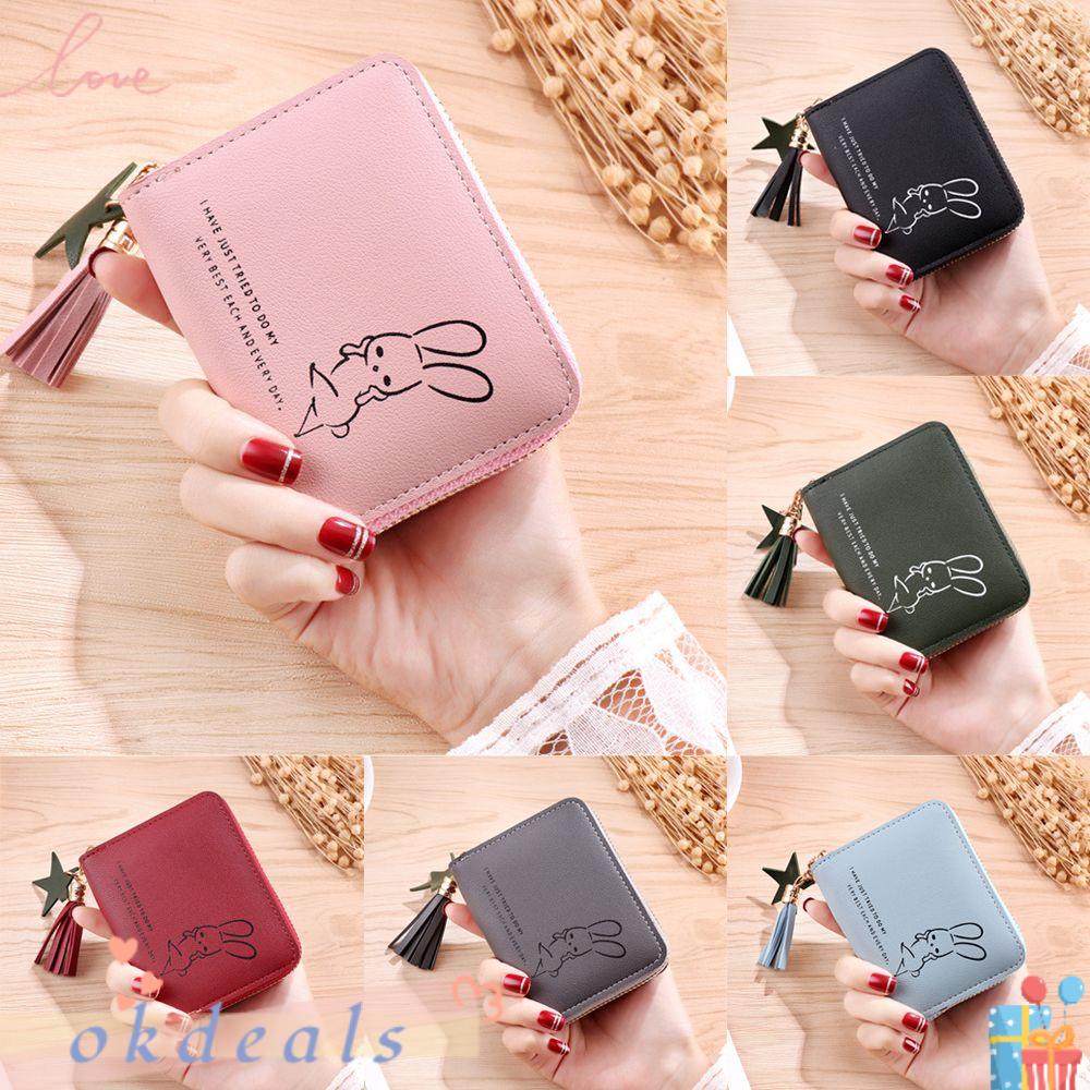 Ví Ngắn Đựng Thẻ Tín Dụng Có Khóa Kéo Thời Trang Dành Cho Nữ