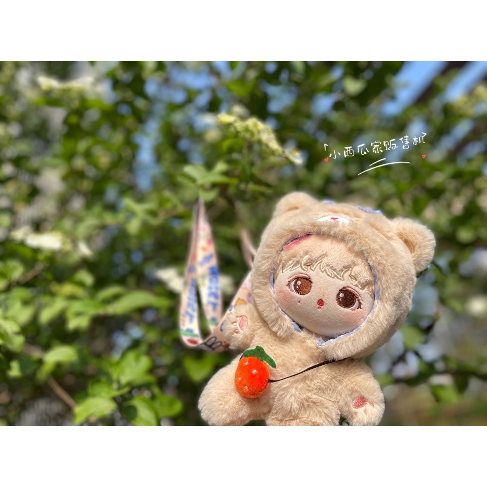 Bộ thú liền thân bông mịn cho doll 10cm 15cm 20cm