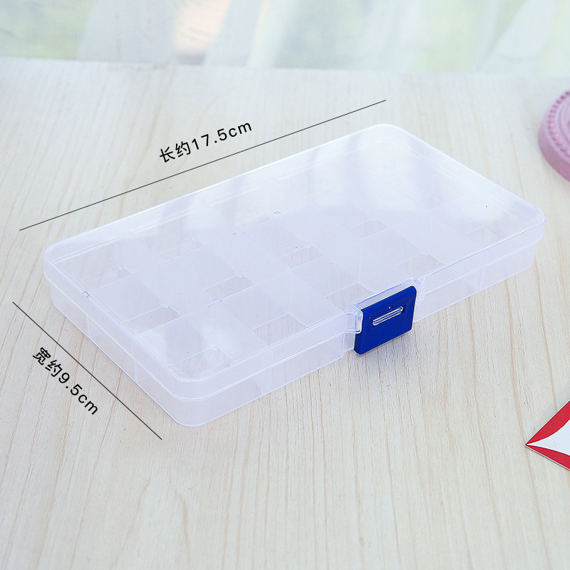 Hộp đựng trang sức bằng nhựa trong suốt 24 ngăn tiện dụng