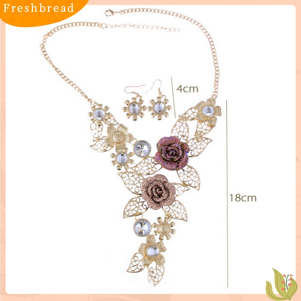 Bộ Đồ Thời Trang Thiết Kế Dễ Thương Cá Tính| Bộ Vòng cổ + Bông Tai HìNh Lá ĐíNh Đá Xinh XắN