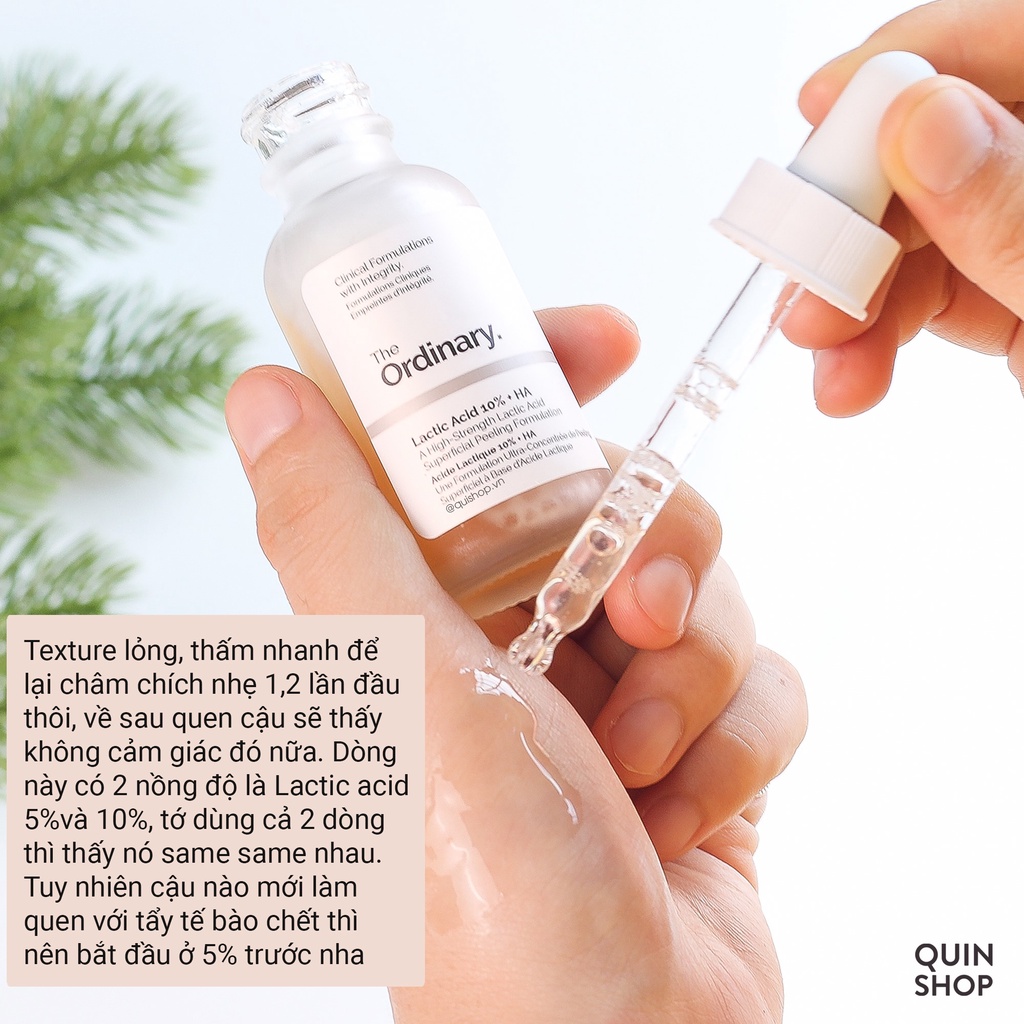 Tinh Chất Dưỡng Ẩm Tẩy Da Chết The Ordinary Lactic Acid + HA Serum