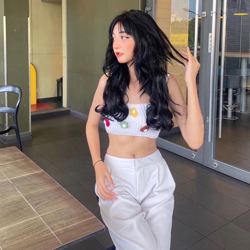 Áo dây len Crochet Flower đủ màu by 3bee.crochet