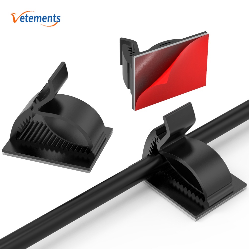 Set 10 Giá Đỡ Dây Cáp Sạc Tự Dính Có Thể Điều Chỉnh Tiện Dụng