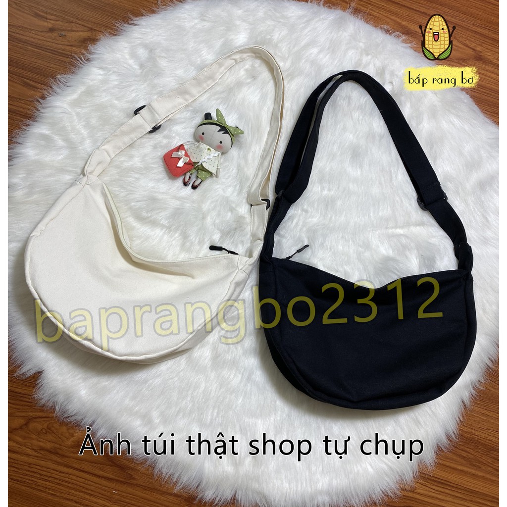 TÚI TOTE ĐEO CHÉO BÁN NGUYỆT [CÓ KHÓA KÉO & TÚI CON] - VẢI CANVAS - PHONG CÁCH ULZZANG - ĐỂ ĐƯỢC SÁ | BigBuy360 - bigbuy360.vn