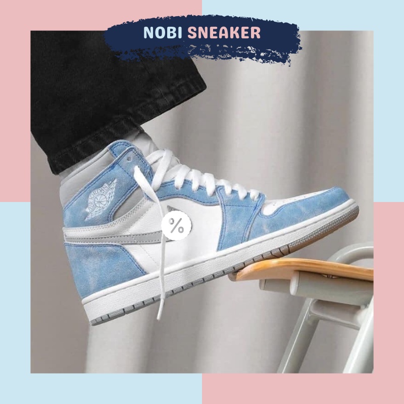 Giày Thể Thao Nam Nữ JD1 High Hyper Royal - Giày Sneaker JD1 Nam Nữ Xanh CỰC Royal Cổ Cao Bản Đẹp Full Box Bill