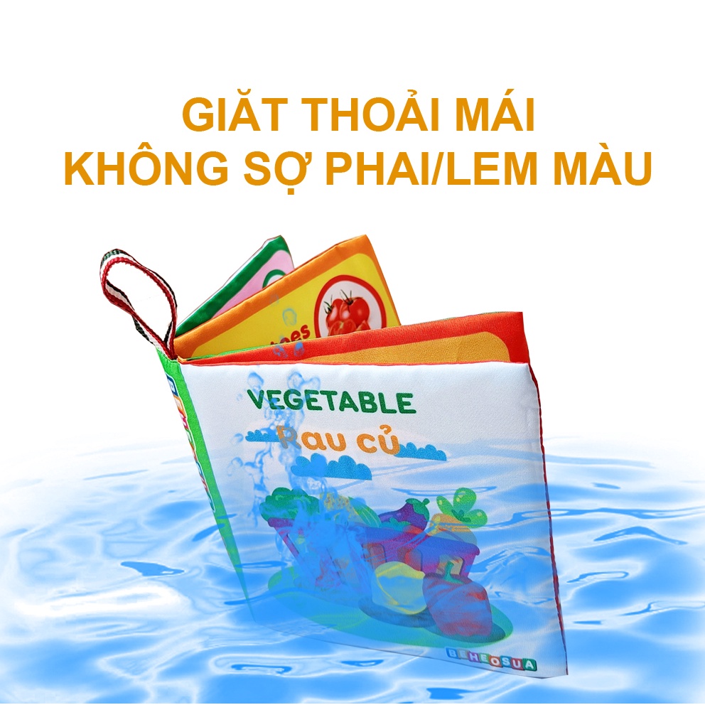 Sách vải cho bé thương hiệu Bé Heo Sữa sản xuất tại Việt Nam an toàn cho bé